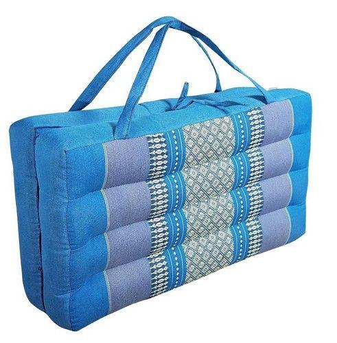 Mango Trees 2-Fold Meditation Cushion Yoga Mat Blue - Blue - Brand New