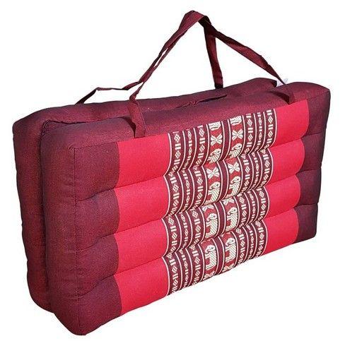 Mango Trees 2-Fold Meditation Cushion Yoga Mat RedEle - Red Elephant - Brand New