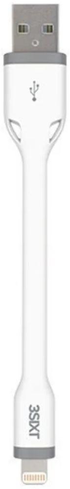 3sixT Clip & Sync Cable USB-A to Lightning (10cm) - White