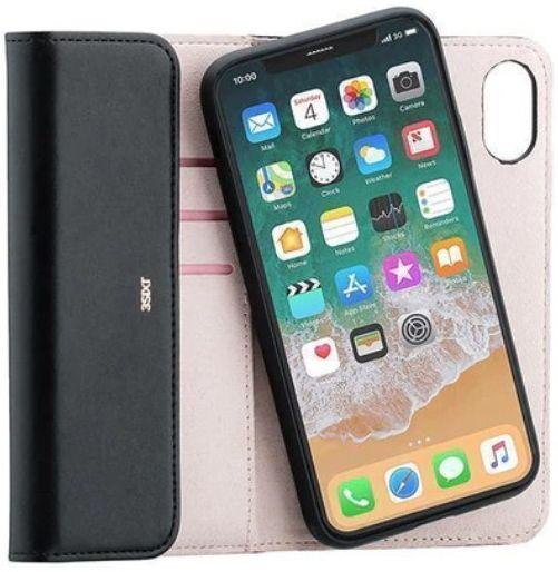 3SIXT NeoClutch Phone Case for iPhone Xs Max - Black/Dusty Pink