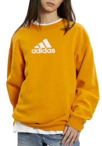 Adidas  Logo Sweatshirt S - Orange - Excellent
