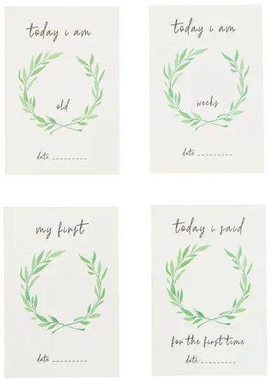 All4Ella  Personalised Milestone Cards - White - Over Stock