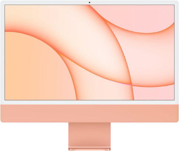 Apple  iMac 2021 M1 (Four ports) 24" - Apple M1 chip: 8-core CPU/8-Core GPU - 512GB - Orange - 8GB RAM - 24 Inch - Excellent
