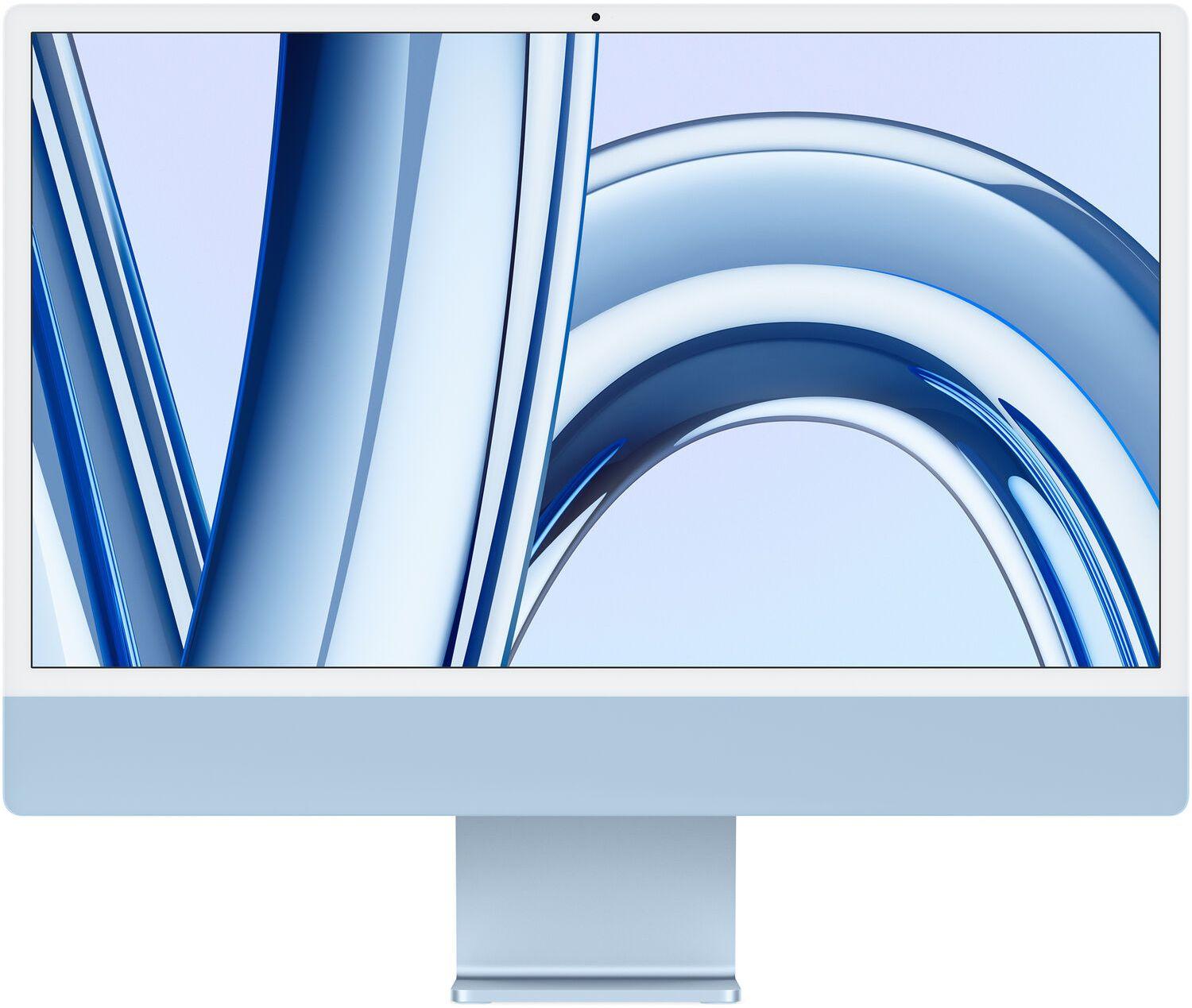 Apple  iMac 2023 (Two ports) 24" - Apple M3 Chip: 8-Core CPU/8-Core GPU - 256GB - Blue - 8GB RAM - 24 Inch - Excellent