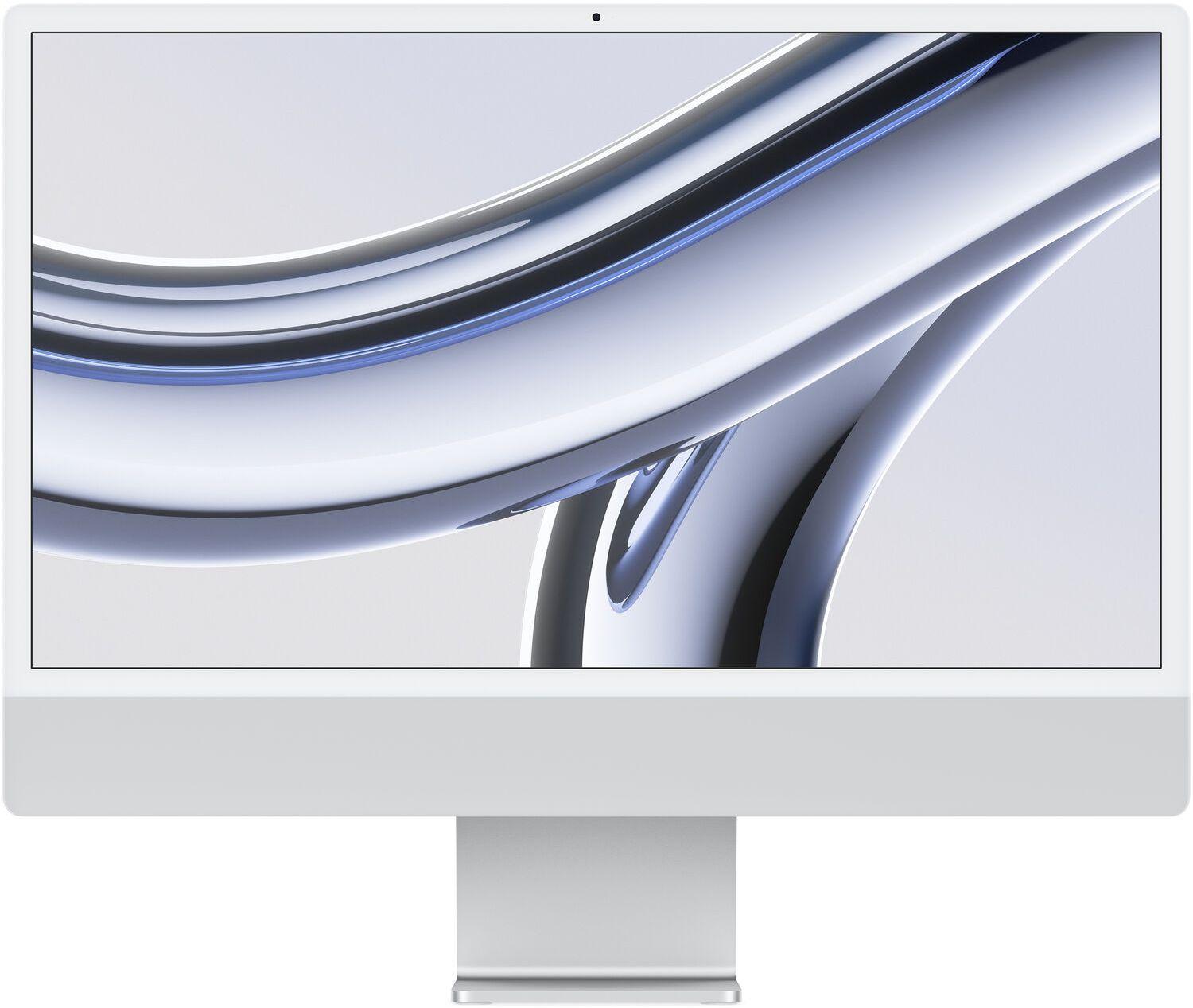Apple  iMac 2023 (Two ports) 24" - Apple M3 Chip: 8-Core CPU/8-Core GPU - 256GB - Silver - 8GB RAM - 24 Inch - Premium