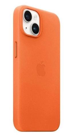 Apple Leather Case with MagSafe for iPhone 14 Plus - Orange