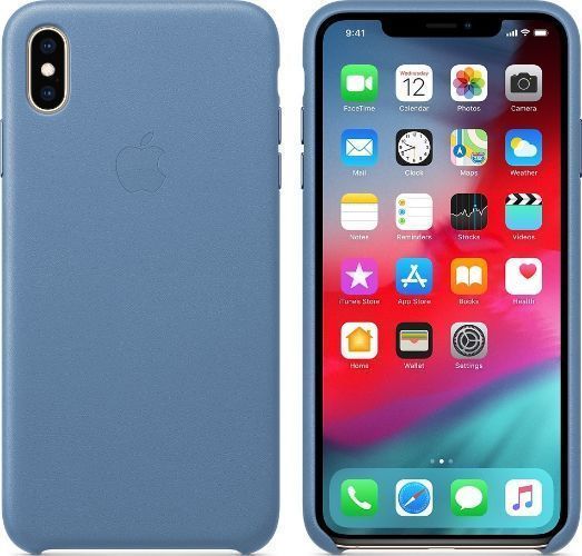 Apple Leather Phone Case for iPhone XS Max - Cornflower