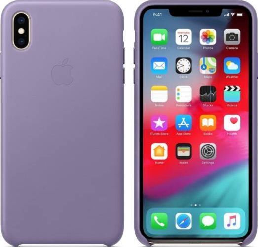 Apple Leather Phone Case for iPhone XS Max - Lilac