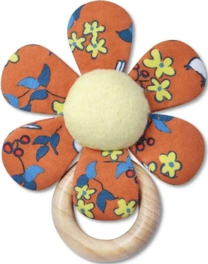 Apple Park  Teething Baby Rattles - Enchanted Leaves Orange - Default - Over Stock