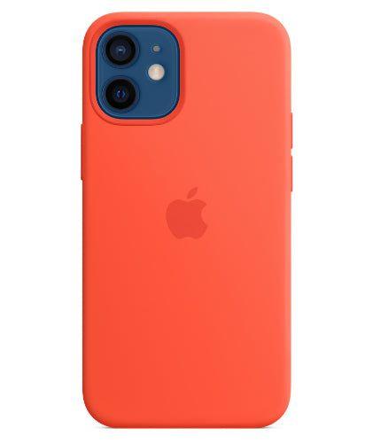 Apple  Silicone Case with MagSafe for iPhone 12 mini - Electric Orange - Brand New