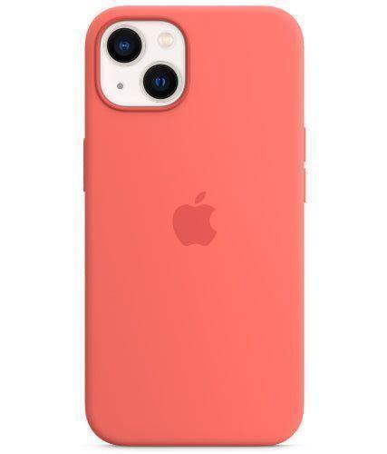 Apple  Silicone Phone Case with MagSafe for iPhone 13 - Pink Pomelo - Brand New