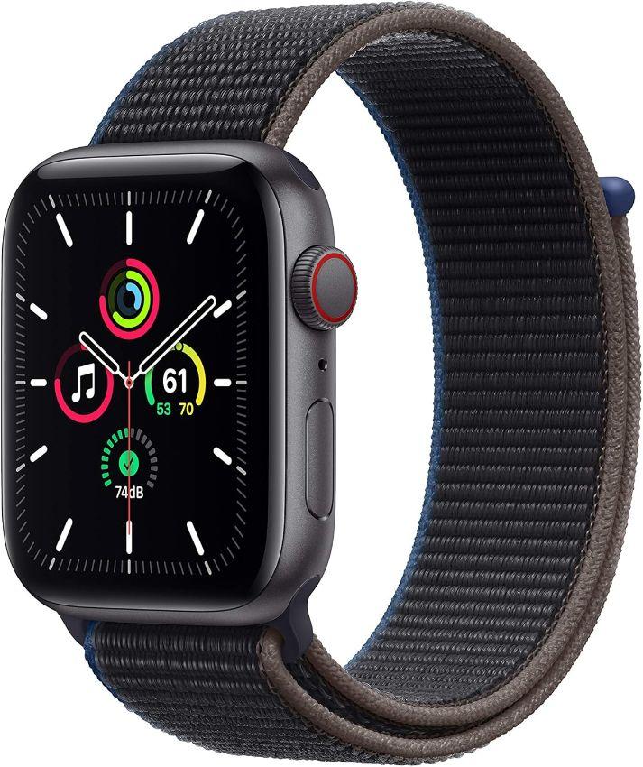Apple  Watch SE 1st Gen (2020) - 32GB - GPS - 44mm - Space Grey - Aluminum - Charcoal - Sport Loop Band - Rubber - Acceptable