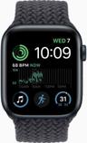 Apple Watch SE 2nd Gen (2022) (GPS) - 32GB - 44mm - Midnight Aluminum Case with Midnight Rubber Braided Solo Loop Band - Small/Medium Size