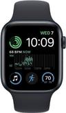 Apple Watch SE 2nd Gen (2022) (GPS) - 32GB - 44mm - Midnight Aluminum Case with Midnight Rubber Sport Band - Medium/Large Size
