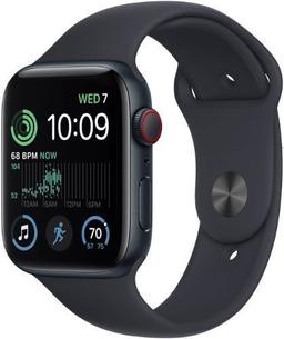 Apple Watch SE 2nd Gen (2022) (GPS) - 32GB - 40mm - Midnight Aluminum Case with Midnight Rubber Sport Band - Small/Medium Size