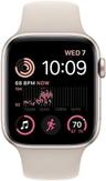 Apple Watch SE 2nd Gen (2022) (GPS) - 32GB - 44mm - Starlight Aluminum Case with Starlight Rubber Sport Band - Medium/Large Size
