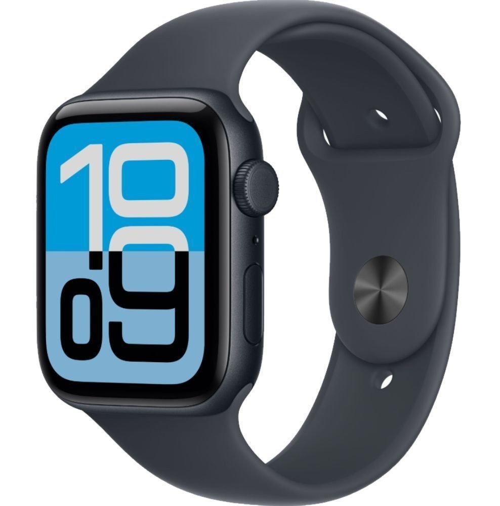 Apple Watch SE 3rd Gen (2025) (GPS) - 64GB - 44mm - Midnight Aluminum Case with Midnight Silicone Sport Band - M/L Size
