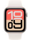 Apple Watch SE 3rd Gen (2025) (Cellular + GPS) - 64GB - 44mm - Starlight Aluminum Case with Starlight Silicone Sport Band - S/M Size