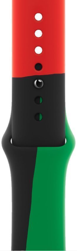 Apple Watch Series 10 (Cellular + GPS) - 64GB - 42mm - Natural Titanium Case with Black Unity Rubber Sport Band - One Size