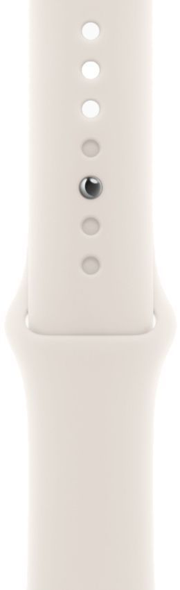 Apple Watch Series 10 (GPS) - 64GB - 42mm - Rose Gold Aluminum Case with Starlight Rubber Sport Band - S/M Size