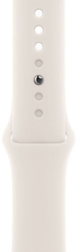 Apple Watch Series 10 (GPS) - 64GB - 42mm - Silver Aluminum Case with Starlight Rubber Sport Band - S/M Size