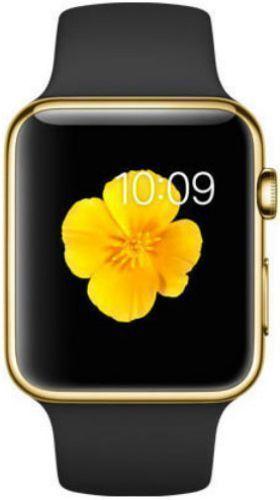 Apple  Watch Series 3 - 16GB - Gold-Aluminum-Sport Band-Black - Cellular + GPS - 42mm - Space Grey - Aluminum - Black - Sport Band - Rubber - Excellent