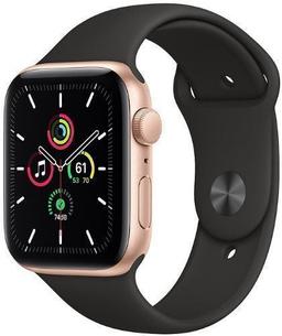 Apple Watch Series 5 (Cellular + GPS) - 32GB - 44mm - Gold Aluminum Case with Black Rubber Sport Band