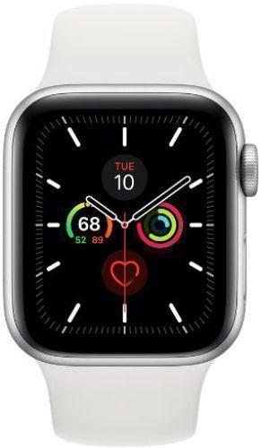 Apple  Watch Series 5 - 32GB - GPS - 40mm - Silver - Aluminum - White - Sport Band - Rubber - Premium