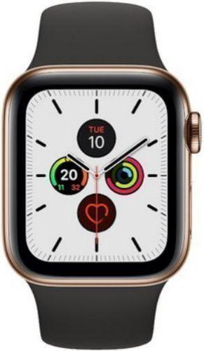 Apple Watch Series 6 (Cellular + GPS) - 32GB - 40mm - Gold Stainless Steel Case with Black Rubber Sport Band