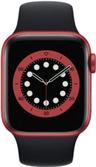 Apple Watch Series 6 (GPS) - 32GB - 40mm - Red Aluminum Case with Black Rubber Sport Band