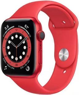 Apple Watch Series 6 (Cellular + GPS) - 32GB - 44mm - Red Aluminum Case with Red Rubber Sport Band