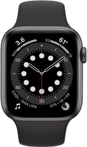 Apple  Watch Series 6 - 32GB - Cellular + GPS - 44mm - Space Grey - Aluminum - Black - Sport Band - Rubber - Acceptable