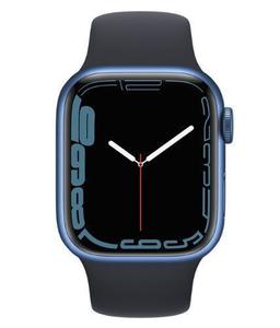 Apple Watch Series 7 (GPS) - 32GB - 41mm - Blue Aluminum Case with Midnight Rubber Sport Band