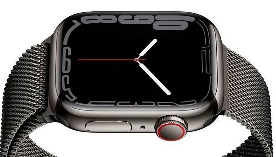 Apple Watch Series 7 (Cellular + GPS) - 32GB - 41mm - Graphite Stainless Steel Case with Graphite Stainless Steel Milanese Loop Band