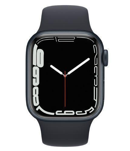 Apple  Watch Series 7 - 32GB - Midnight-Aluminum-Sport Band-Midnight - GPS - 45mm - Midnight - Aluminum - Midnight - Sport Band - Rubber - Acceptable