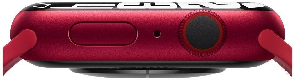 Apple Watch Series 7 (GPS) - 32GB - 41mm - Red Aluminum Case with Red Rubber Sport Band