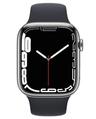 Apple Watch Series 7 (Cellular + GPS) - 32GB - 41mm - Silver Stainless Steel Case with Midnight Rubber Sport Band