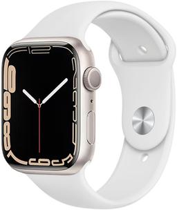 Apple Watch Series 7 (GPS) - 32GB - 41mm - Starlight Aluminum Case with White Rubber Sport Band