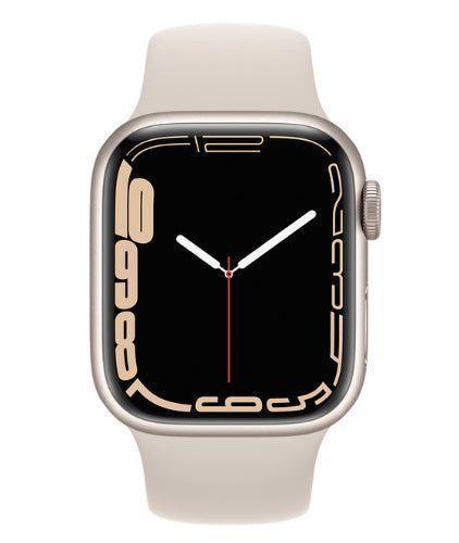 Apple  Watch Series 7 - 32GB - Starlight-Aluminum-Sport Band-Starlight - GPS - 41mm - Starlight - Aluminum - Starlight - Sport Band - Rubber - Premium