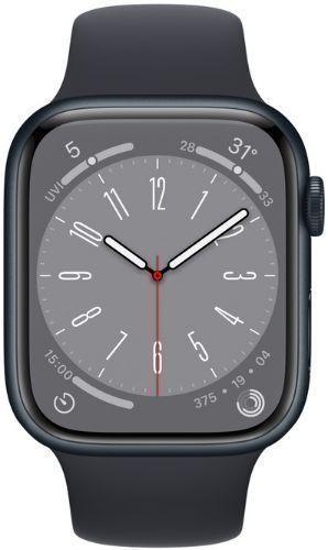 Apple  Watch Series 8 - 32GB - Midnight-Aluminum-Sport Band-Midnight - Cellular + GPS - 45mm - Midnight - Aluminum - Midnight - Sport Band - Rubber - Acceptable