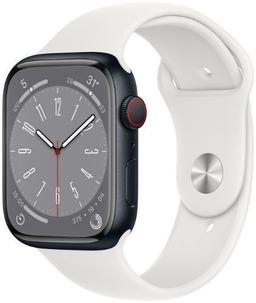 Apple Watch Series 8 (GPS) - 32GB - 41mm - Midnight Aluminum Case with White Rubber Sport Band
