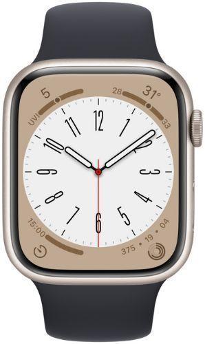 Apple Watch Series 8 (GPS) - 32GB - 41mm - Starlight Aluminum Case with Midnight Rubber Sport Band