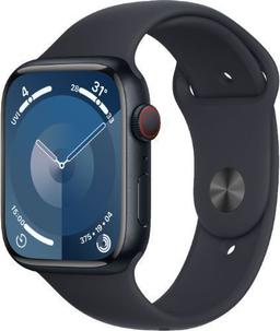 Apple Watch Series 9 (GPS) - 64GB - 45mm - Midnight Aluminum Case with Midnight Rubber Sport Band - One Size