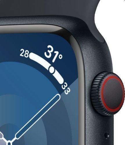 Apple Watch Series 9 (GPS) - 64GB - 45mm - Midnight Aluminum Case with Midnight Rubber Sport Band - One Size