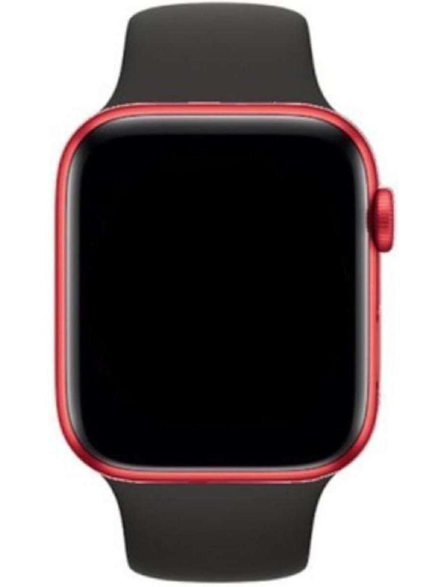 Apple  Watch Series 9 - 64GB - Cellular + GPS - 45mm - Red - Aluminum - Black - Sport Band - One Size - Rubber - Acceptable