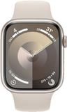 Apple Watch Series 9 (GPS) - 64GB - 41mm - Starlight Aluminum Case with Starlight Rubber Sport Band - Small/Medium Size