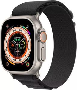 Apple Watch Ultra (Cellular + GPS) - 32GB - 49mm - Titanium Titanium Case with Black Rubber Alpine Loop Band - One Size