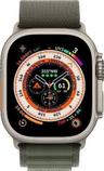 Apple Watch Ultra (Cellular + GPS) - 32GB - 49mm - Titanium Titanium Case with Green Textile Alpine Loop Band - One Size