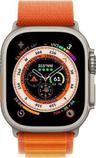 Apple Watch Ultra (Cellular + GPS) - 32GB - 49mm - Titanium Titanium Case with Orange Rubber Alpine Loop Band - One Size