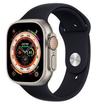 Apple Watch Ultra (Cellular + GPS) - 32GB - 49mm - Titanium Titanium Case with Black Rubber Silicone Band - One Size